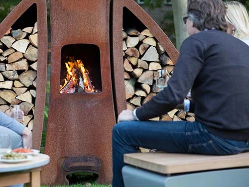 Corten Steel Fireplace Modern Corten Steel Fireplace Modern
