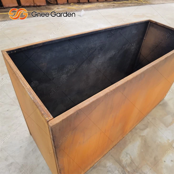 کارٹین اسٹیل گارڈن ایجنگ گارڈن بارڈر فلاورف پلانٹر