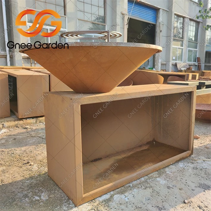 Corten Steel pit bbq camping bbq（1）