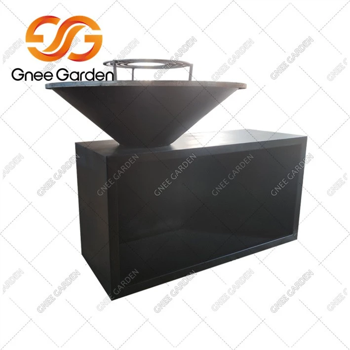 corten steel Rectangular fire pit bbq（3）