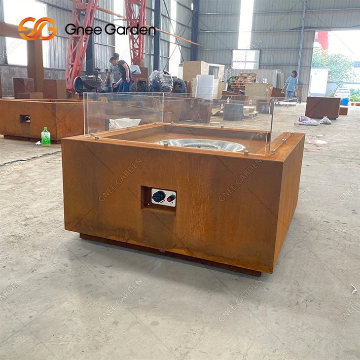 Customized Outdoor Patio Steel Frame Gas Firepit