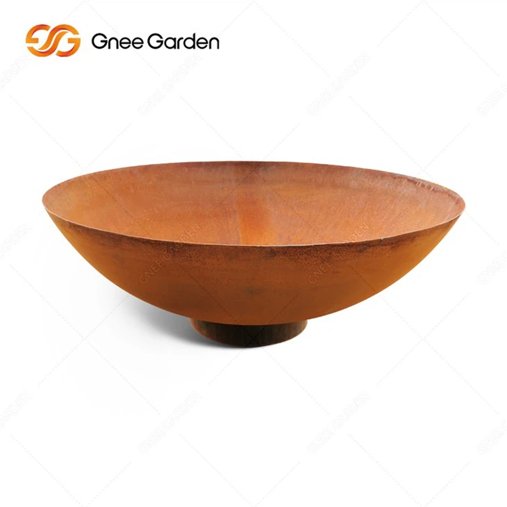 Garden Corten Steel Round Metal Heating Fire Pit Brazier Wood Burning Metal BBQ Warming Fire Pit