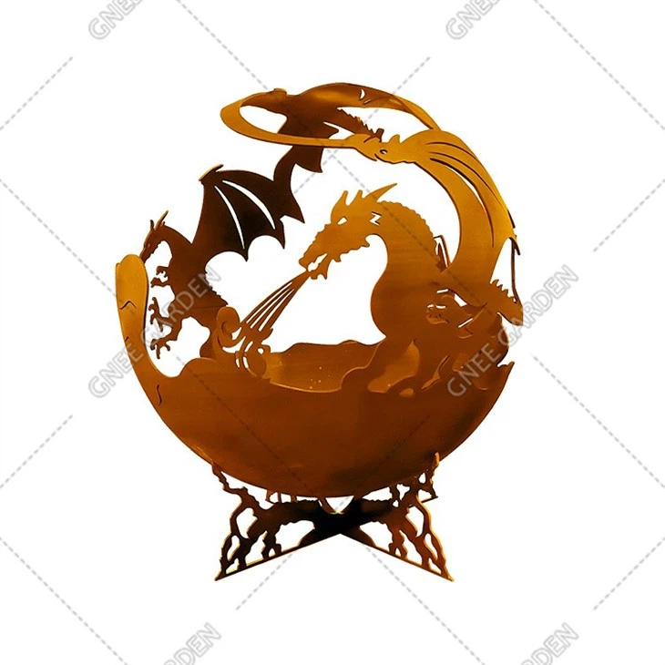 Hot Sale Cowboy Corten Steel Fire Sphere
