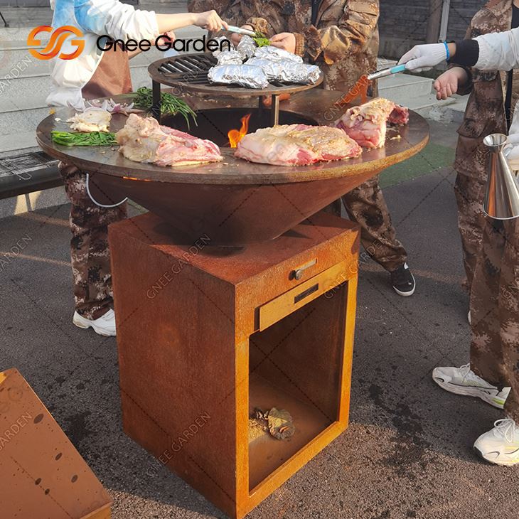 بیرونی ٹینک کی قسم کارٹین اسٹیل باربی کیو گرل پورٹیبل کارٹین باربی کیو گرل