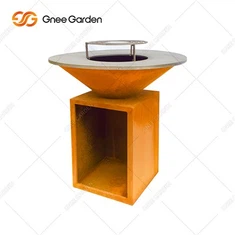 فلیٹ ٹاپ کے ساتھ کورٹین اسٹیل بی بی کیو گرل