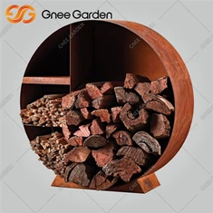 کارٹین اسٹیل آؤٹ ڈور فائر ووڈ بڑے اسٹوریج لاگ