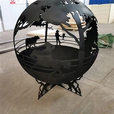 فائر پٹ بریزیئر بال بیک یارڈ آنگن گول لکڑی جلانے والا باغ کارٹین اسٹیل آؤٹ ڈور فائر پٹ