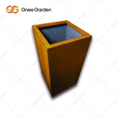 میٹل گارڈن پلانٹر کارٹین اسٹیل کورٹین اسٹیل بڑا کٹورا پلانٹر کارٹین اسٹیل بڑے پھولوں کے برتن