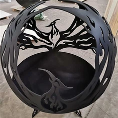 آؤٹ ڈور منفرد کارٹین اسٹیل بال بریزیئر کسٹم پیٹرن میٹل اینگریونگ پرنٹنگ