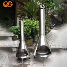 بیرونی لکڑی کے جلنے والے کارٹین اسٹیل کی آگ کی جگہ