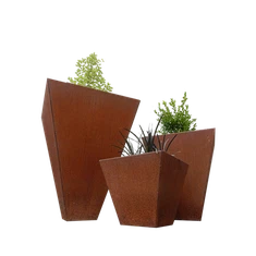 مستطیل کارٹین اسٹیل کا سبز باغ کا برتن