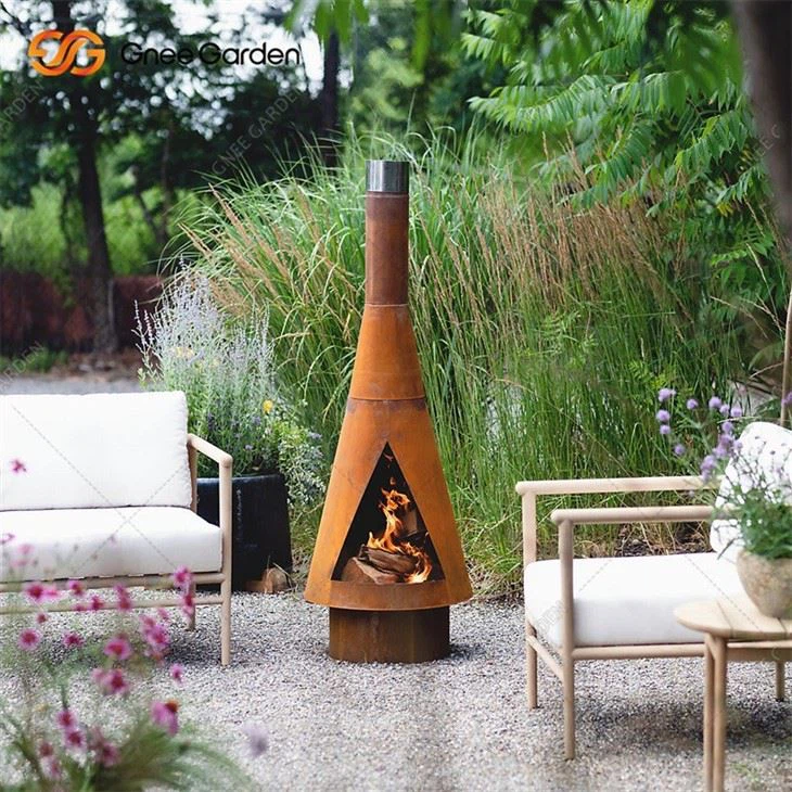 The Corten Steel Fireplace For Outdoor