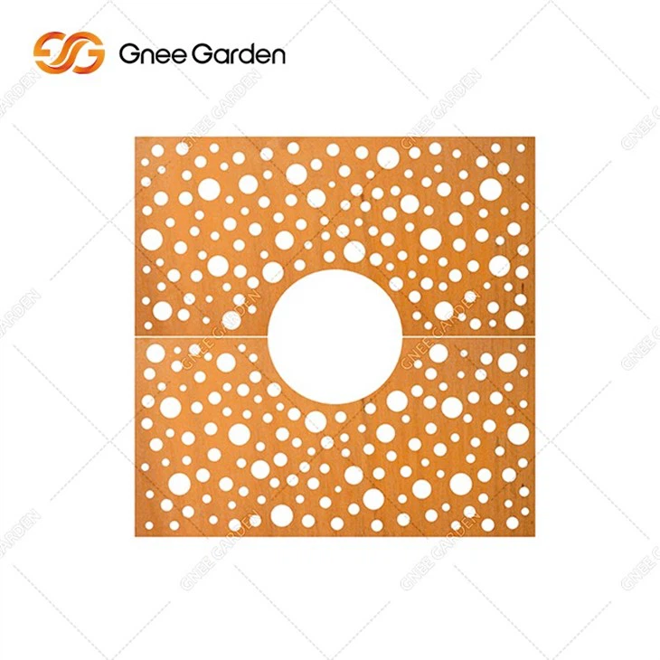 Unique Products Corten Steel Metal Tree Pool Grate For Garden Furniture