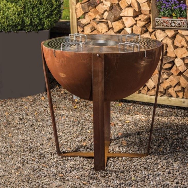 Wood Burning Fireplace Stoves Outdoor Corten Steel Fire Pit BBQ Grill